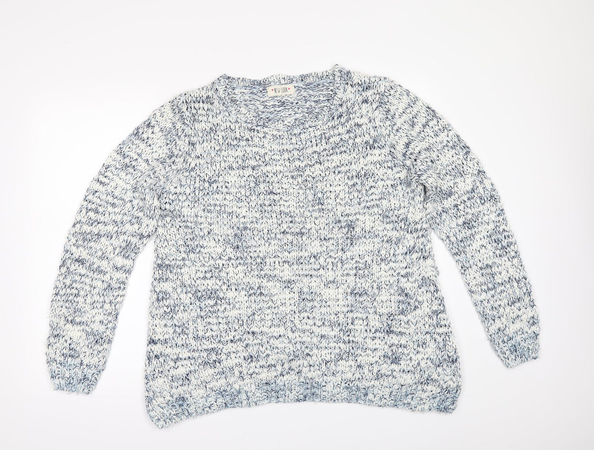 New Look Womens White   Pullover Jumper Size M