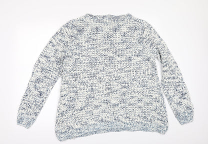 New Look Womens White   Pullover Jumper Size M