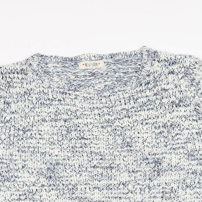 New Look Womens White   Pullover Jumper Size M