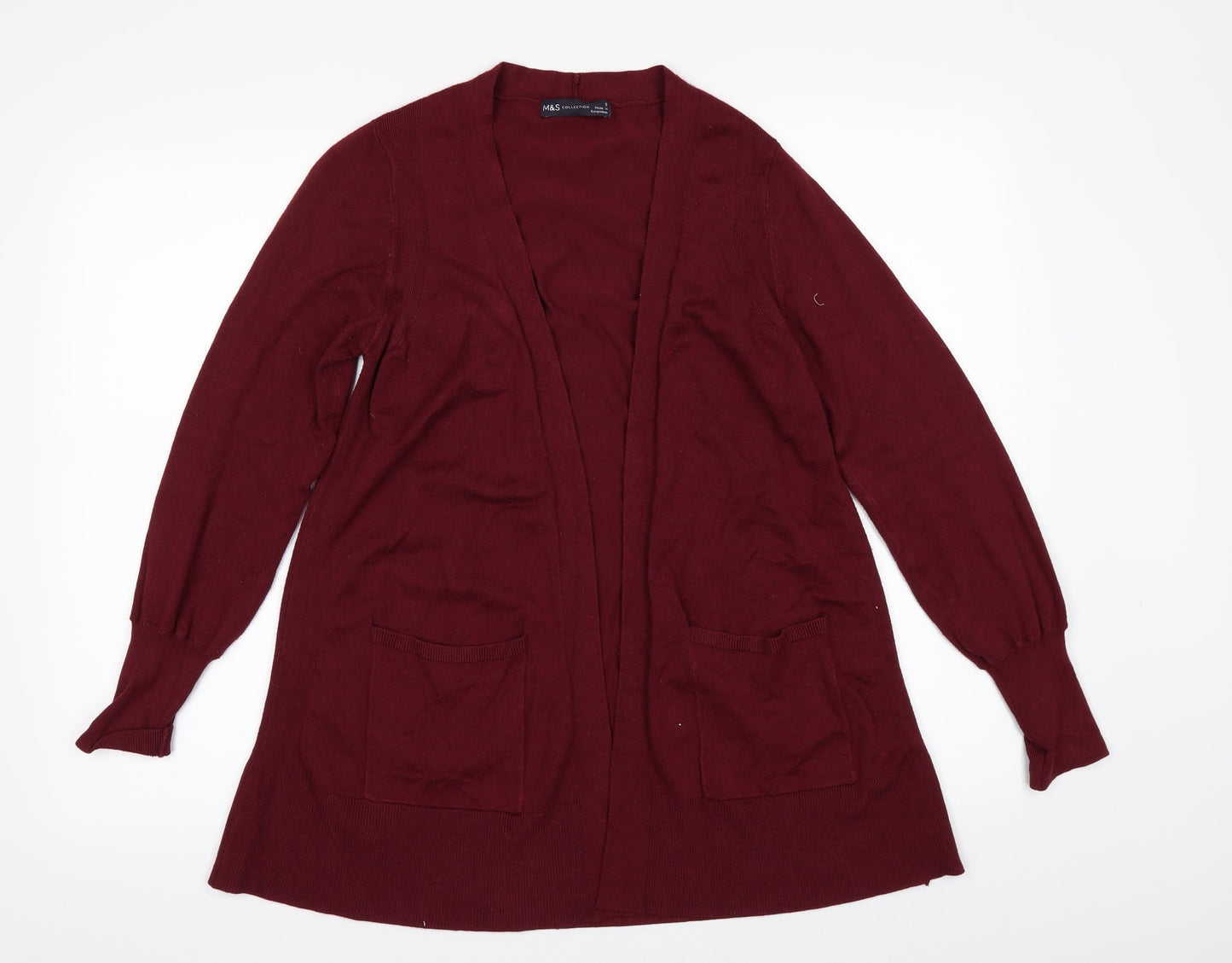 Marks and Spencer Womens Red   Cardigan Jumper Size S