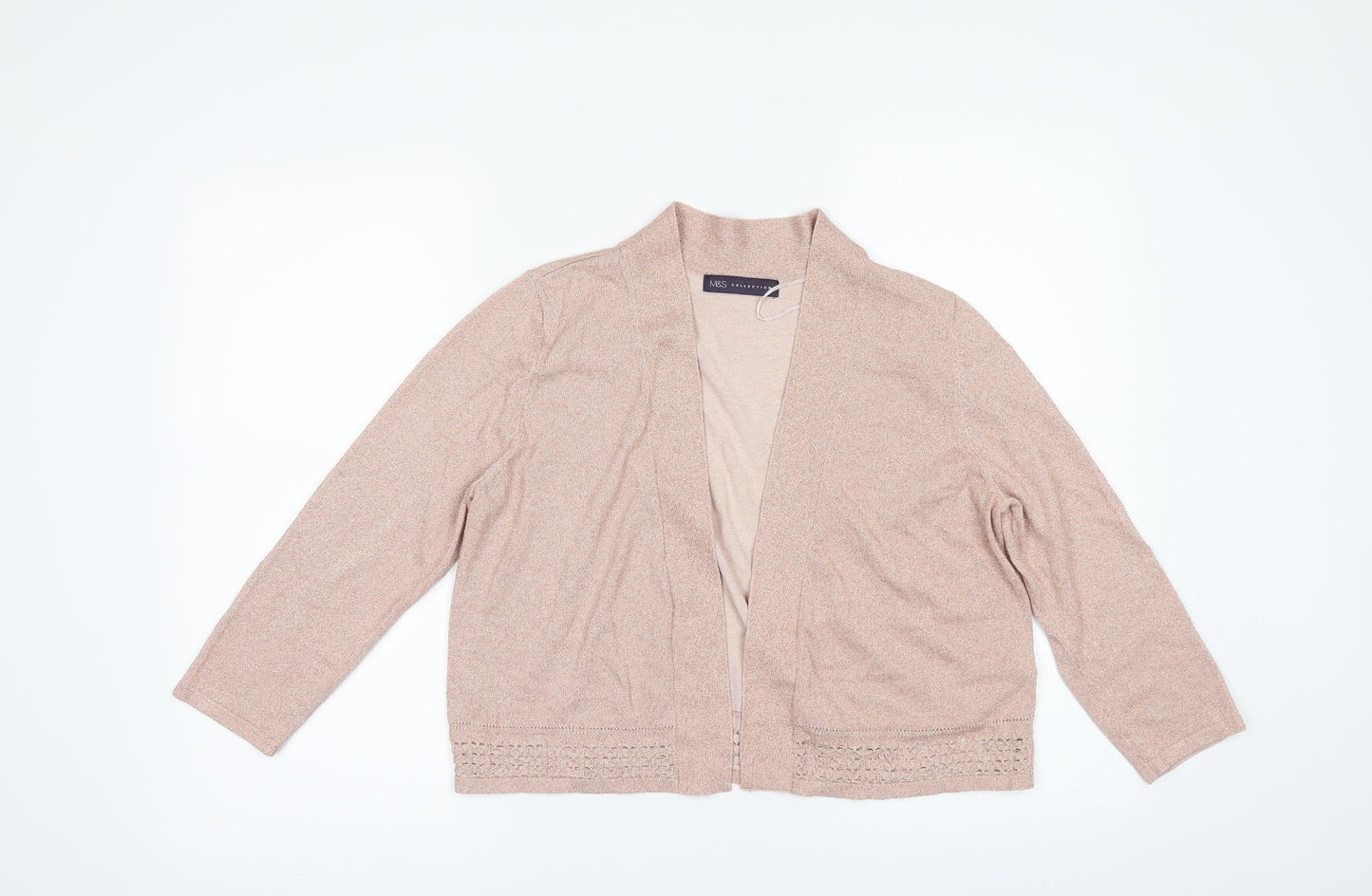 Marks and Spencer Womens Orange   Cardigan Jumper Size 12  - Gilter