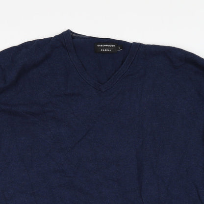 Greenwoods Mens Blue   Pullover Jumper Size L