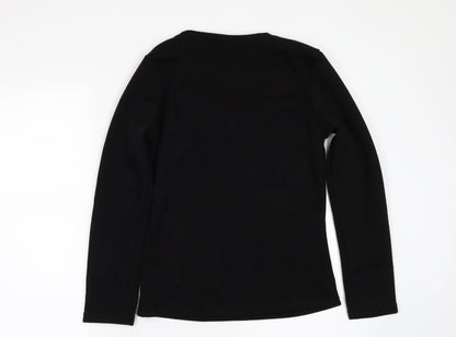 Preworn Girls Black   Pullover Sweatshirt Size XL  - Fleece lined