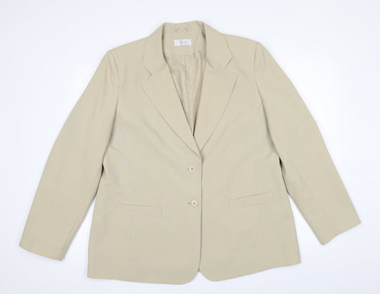 Womens UK Size 18 Classic Regular Beige Suit Jacket