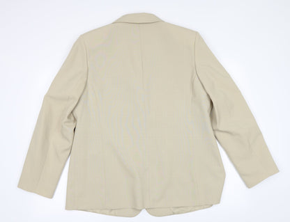 Womens UK Size 18 Classic Regular Beige Suit Jacket