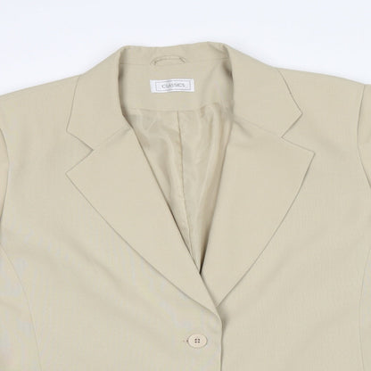 Womens UK Size 18 Classic Regular Beige Suit Jacket