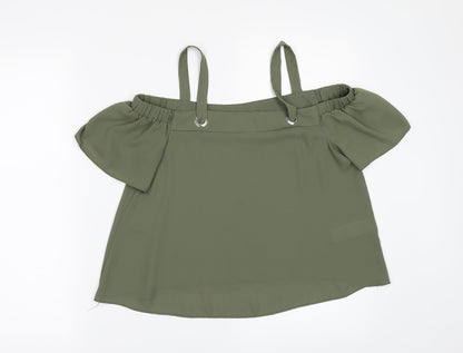 New Look Girls Green   Cropped Blouse Size 2 Years