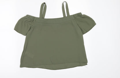 New Look Girls Green   Cropped Blouse Size 2 Years