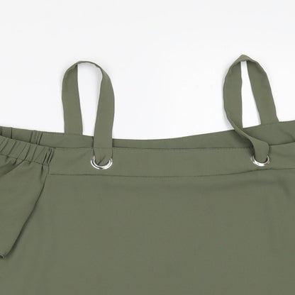 New Look Girls Green   Cropped Blouse Size 2 Years