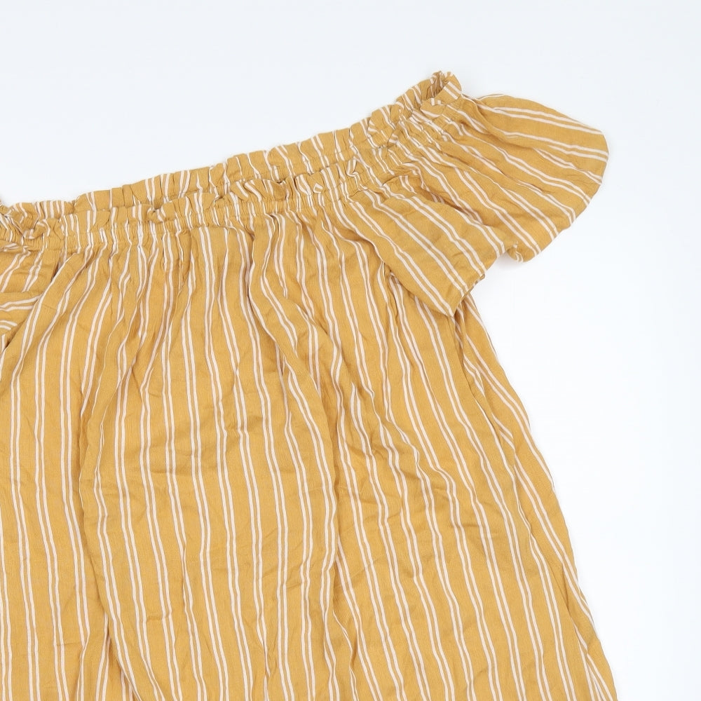 Primark Womens Yellow   T-Shirt Dress  Size 8