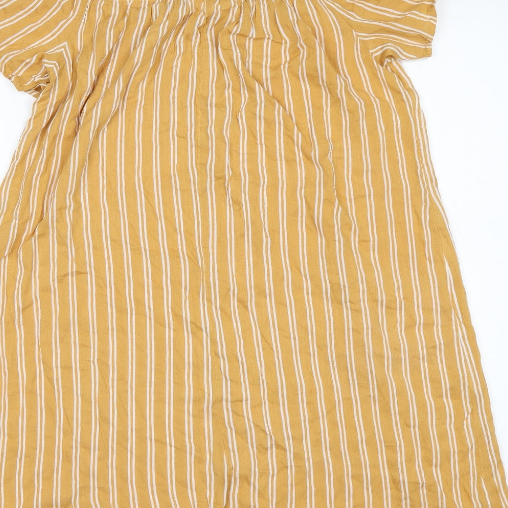 Primark Womens Yellow   T-Shirt Dress  Size 8