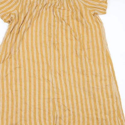 Primark Womens Yellow   T-Shirt Dress  Size 8