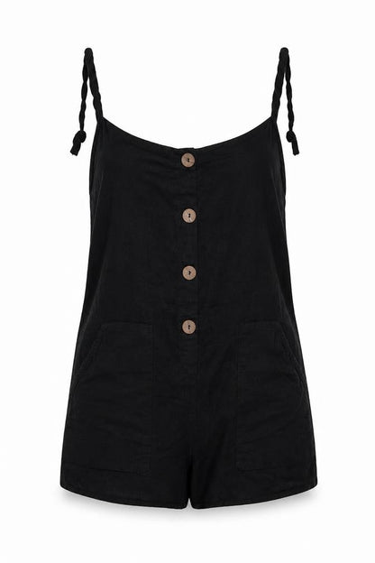 Womens UK Size 4 ASOS One-Piece Black Playsuit
