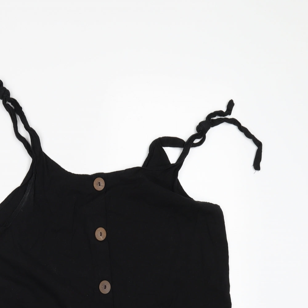Womens UK Size 4 ASOS One-Piece Black Playsuit