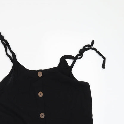Womens UK Size 4 ASOS One-Piece Black Playsuit
