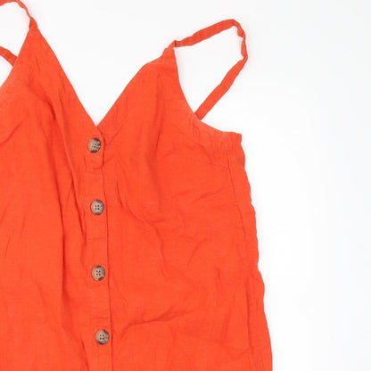 Topshop Womens Orange   A-Line  Size 8