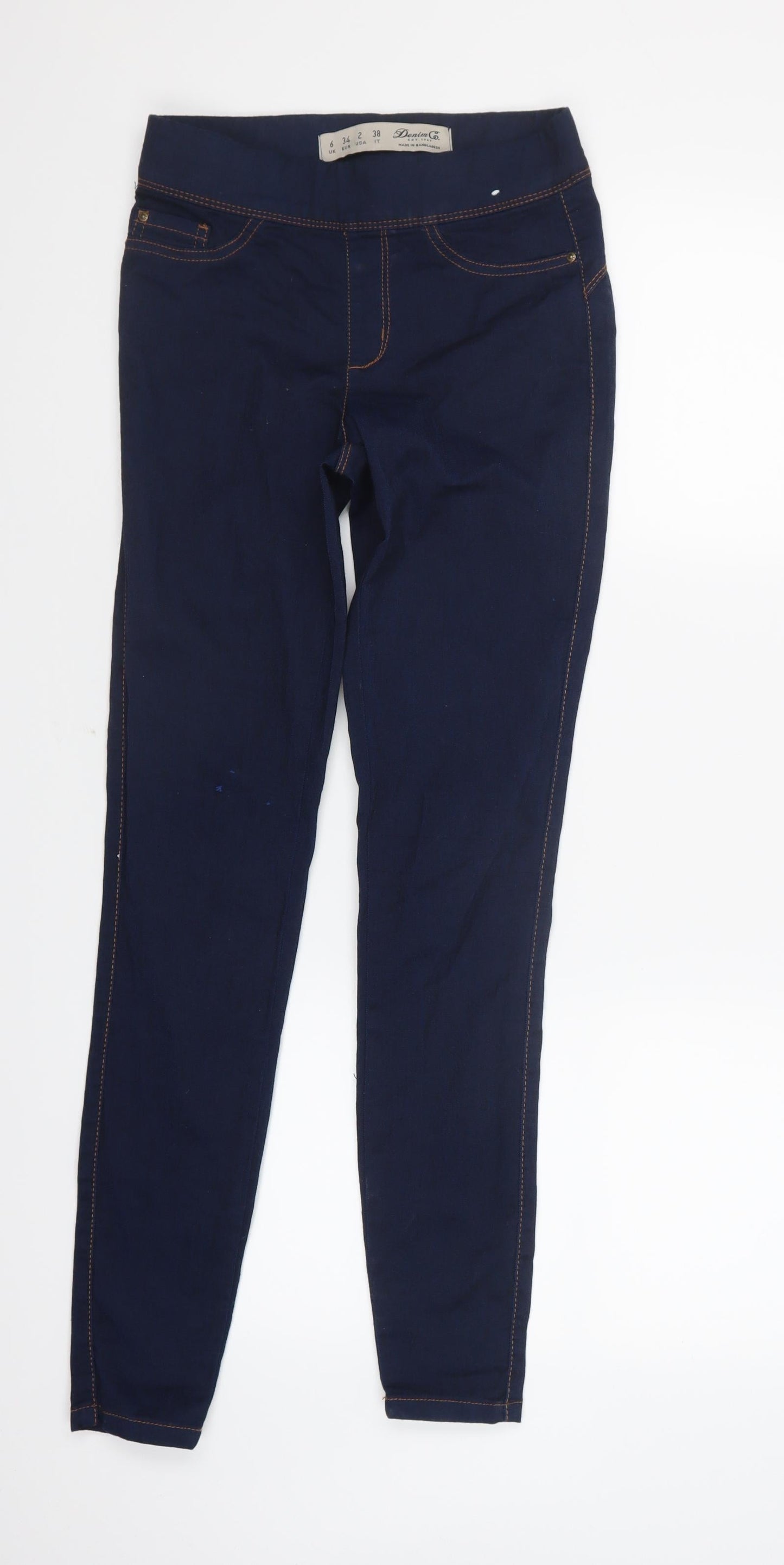 Denim Co. Womens Blue  Denim Jegging Jeans Size 6 L29 in