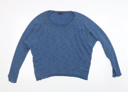 Womens UK Size 10 Topshop Blue Basic T-Shirt