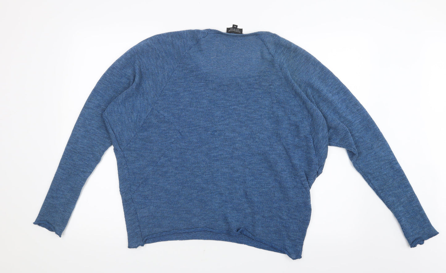 Womens UK Size 10 Topshop Blue Basic T-Shirt