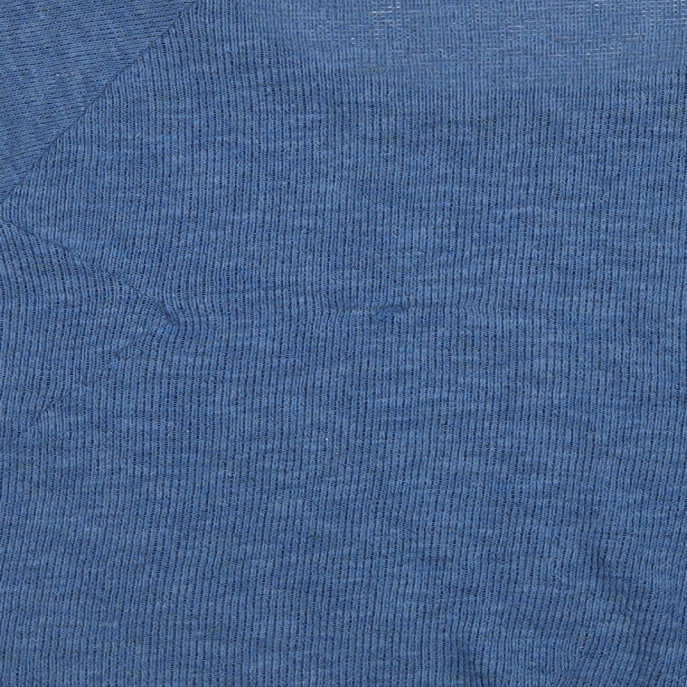 Womens UK Size 10 Topshop Blue Basic T-Shirt