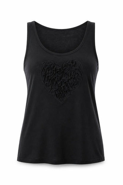 Womens UK Size 10 Topshop Black Basic Tank