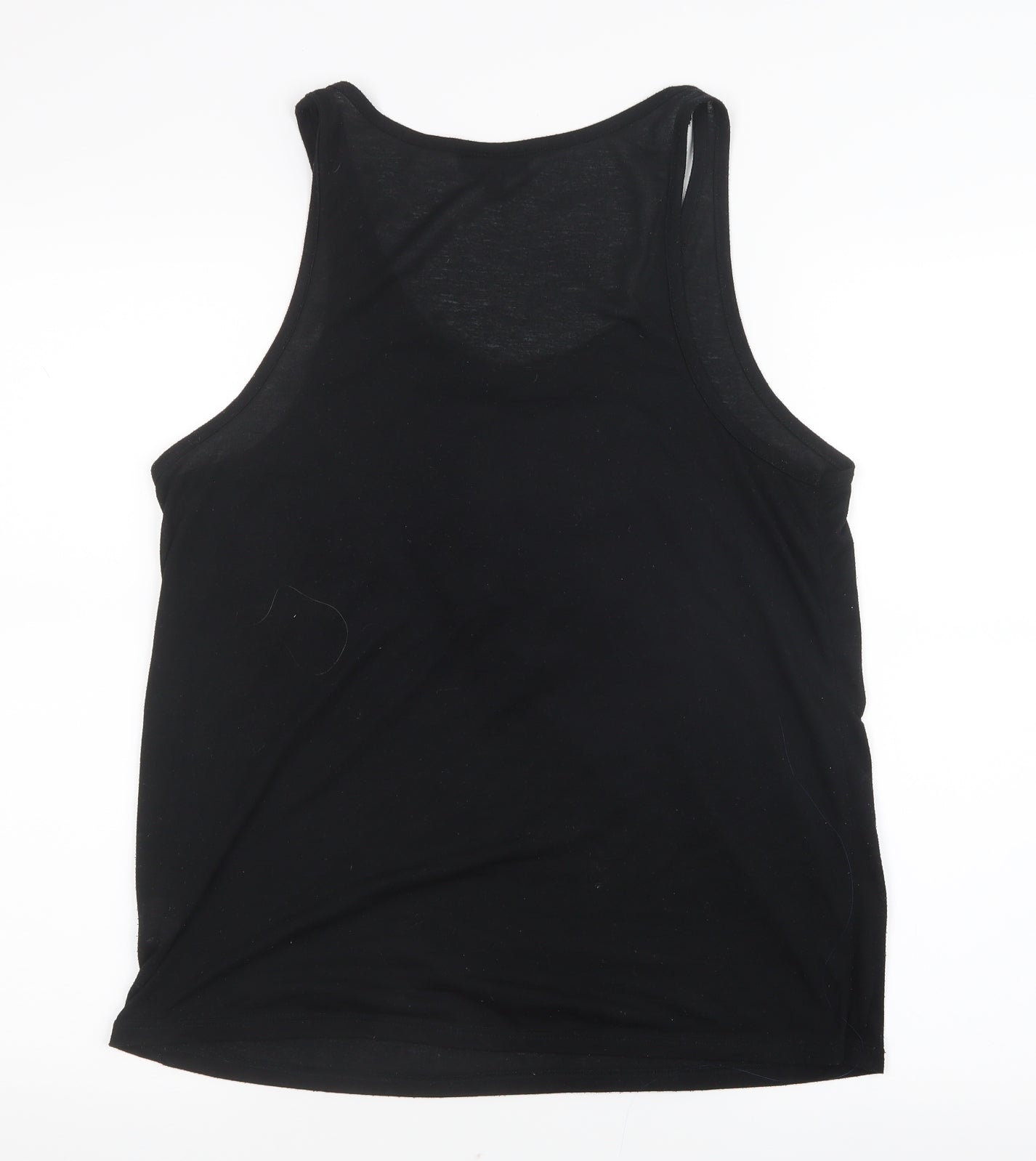 Womens UK Size 10 Topshop Black Basic Tank