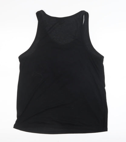 Womens UK Size 10 Topshop Black Basic Tank