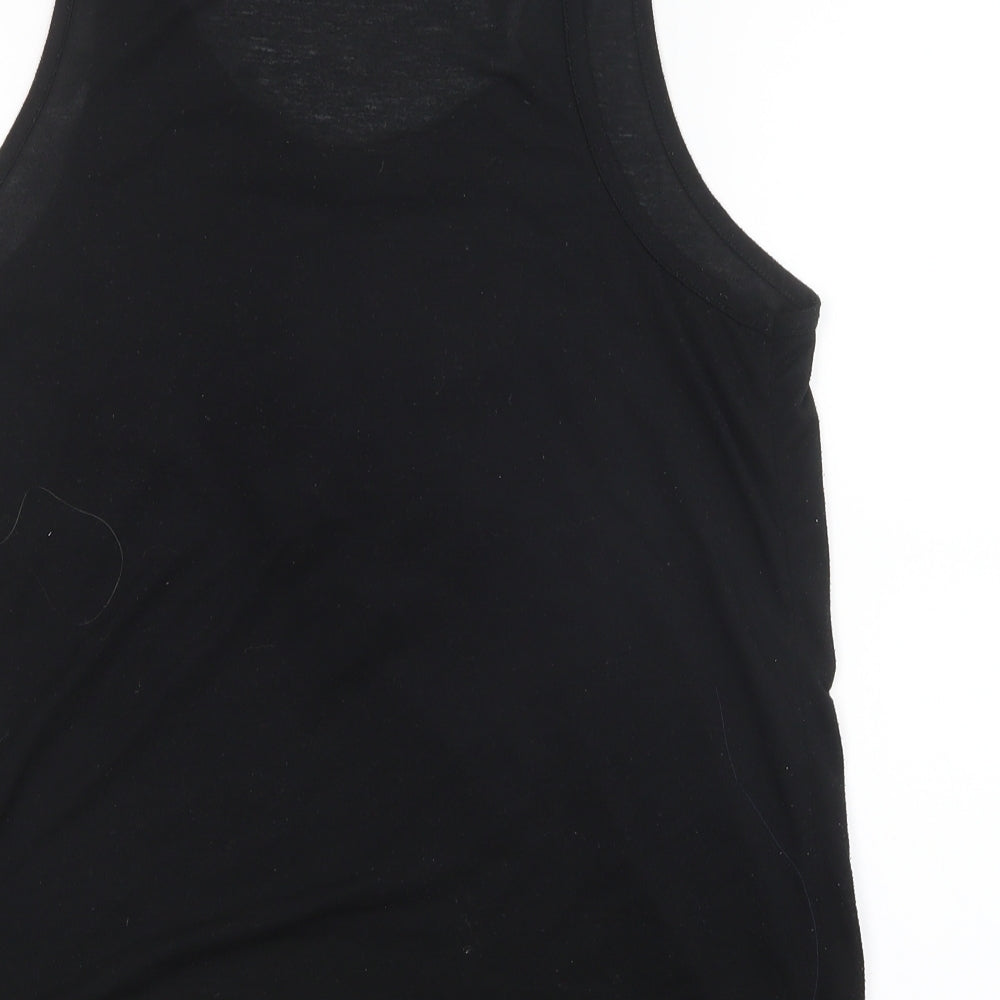Womens UK Size 10 Topshop Black Basic Tank