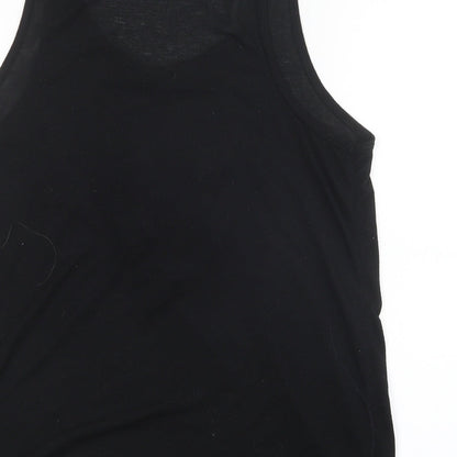 Womens UK Size 10 Topshop Black Basic Tank