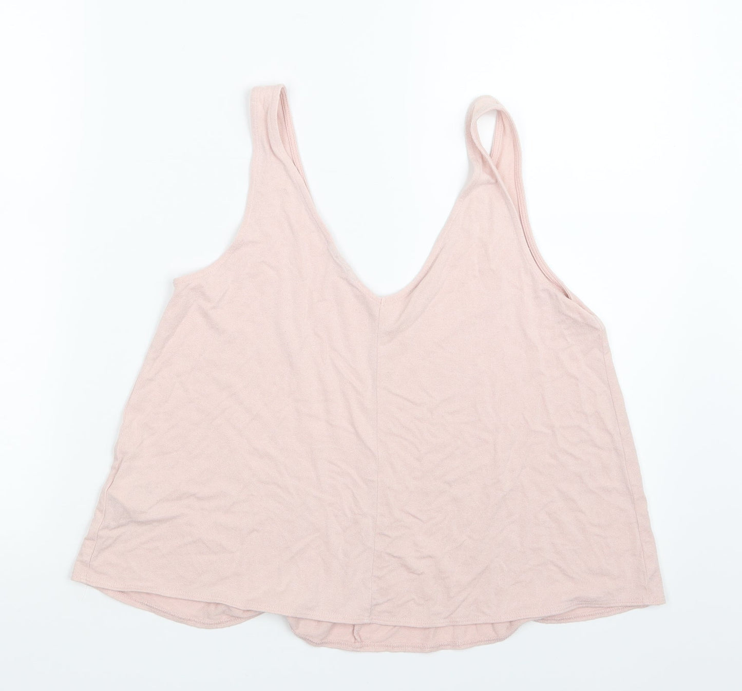 Womens UK Size 8 Topshop Pink Cropped T-Shirt