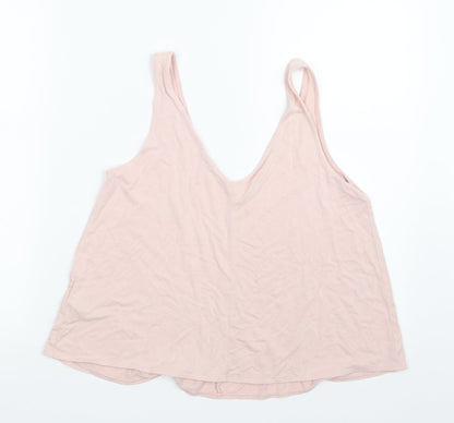 Womens UK Size 8 Topshop Pink Cropped T-Shirt