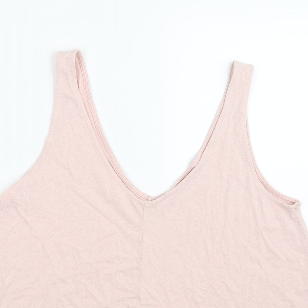 Womens UK Size 8 Topshop Pink Cropped T-Shirt