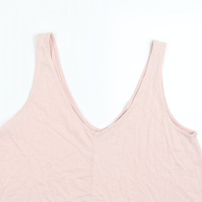 Womens UK Size 8 Topshop Pink Cropped T-Shirt