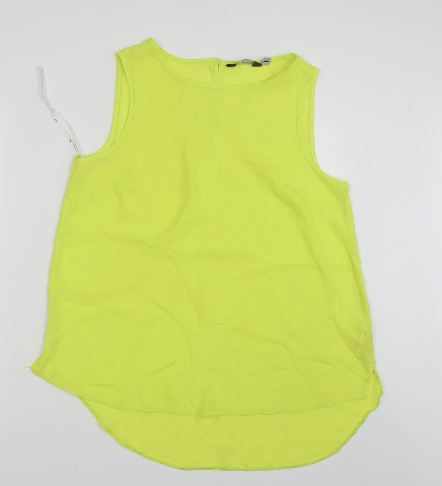 Womens UK Size 14 Dorothy Perkins Yellow Basic Tank