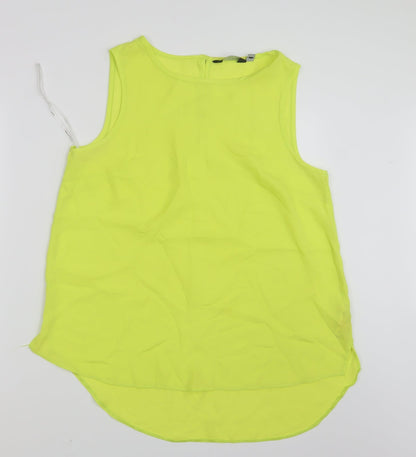 Womens UK Size 14 Dorothy Perkins Yellow Basic Tank
