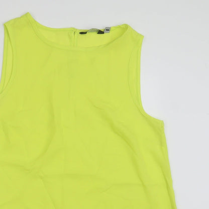 Womens UK Size 14 Dorothy Perkins Yellow Basic Tank