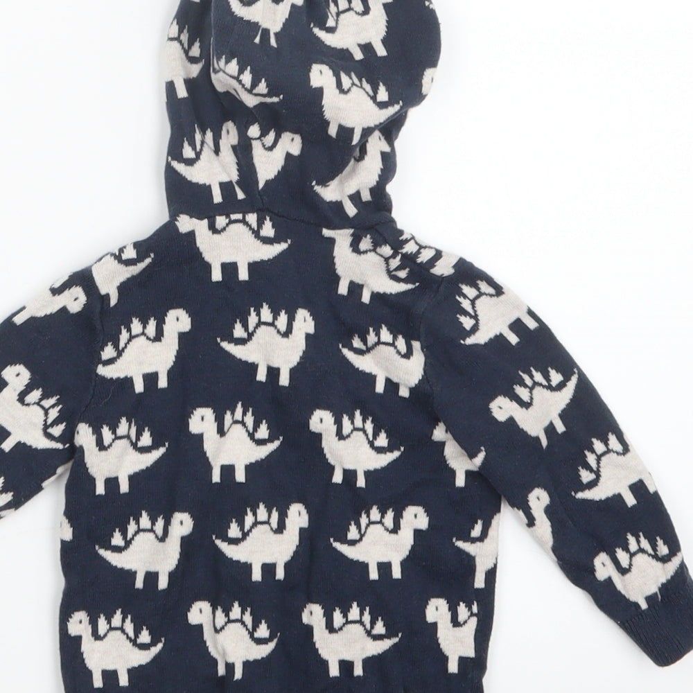 George Boys Blue Geometric Knit Pullover Jumper Size 6-9 Months  - Hoodie