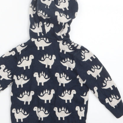 George Boys Blue Geometric Knit Pullover Jumper Size 6-9 Months  - Hoodie