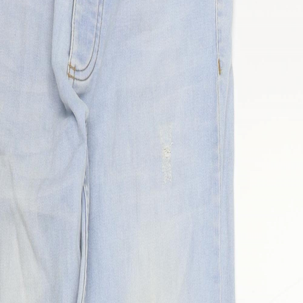 ASYLUM Womens Blue Houndstooth  Skinny Jeans Size 28 L28.5 in - ZIP DETAIL ON LEGS
