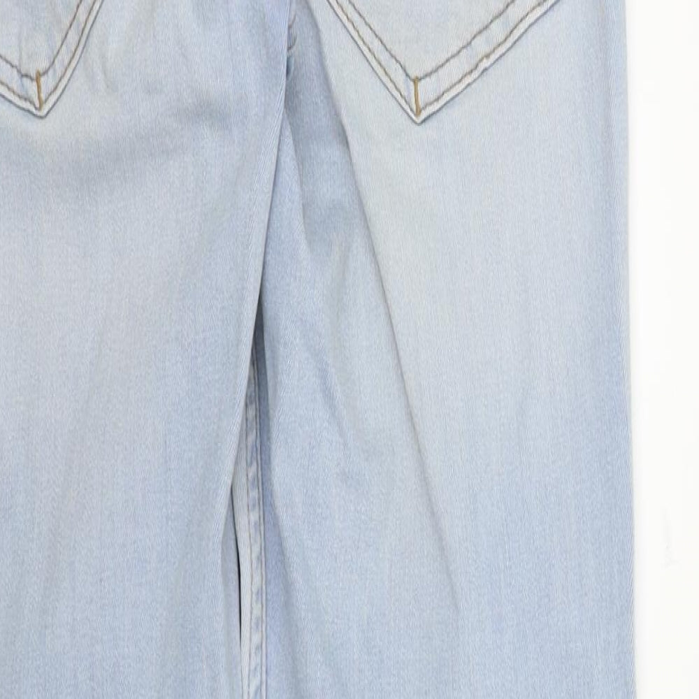 ASYLUM Womens Blue Houndstooth  Skinny Jeans Size 28 L28.5 in - ZIP DETAIL ON LEGS