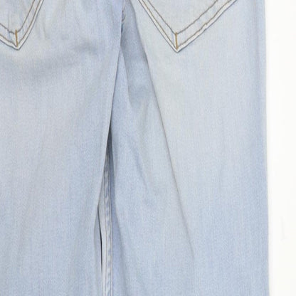 ASYLUM Womens Blue Houndstooth  Skinny Jeans Size 28 L28.5 in - ZIP DETAIL ON LEGS