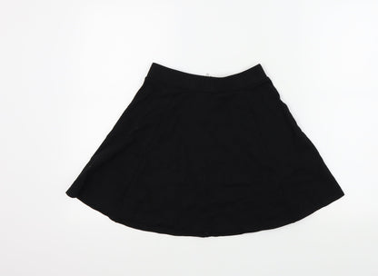 H&M Girls Black Colourblock  Flare Skirt Size S