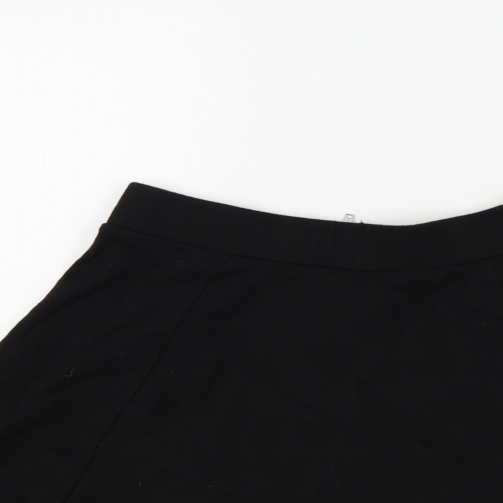 H&M Girls Black Colourblock  Flare Skirt Size S