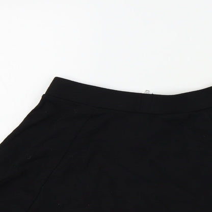 H&M Girls Black Colourblock  Flare Skirt Size S