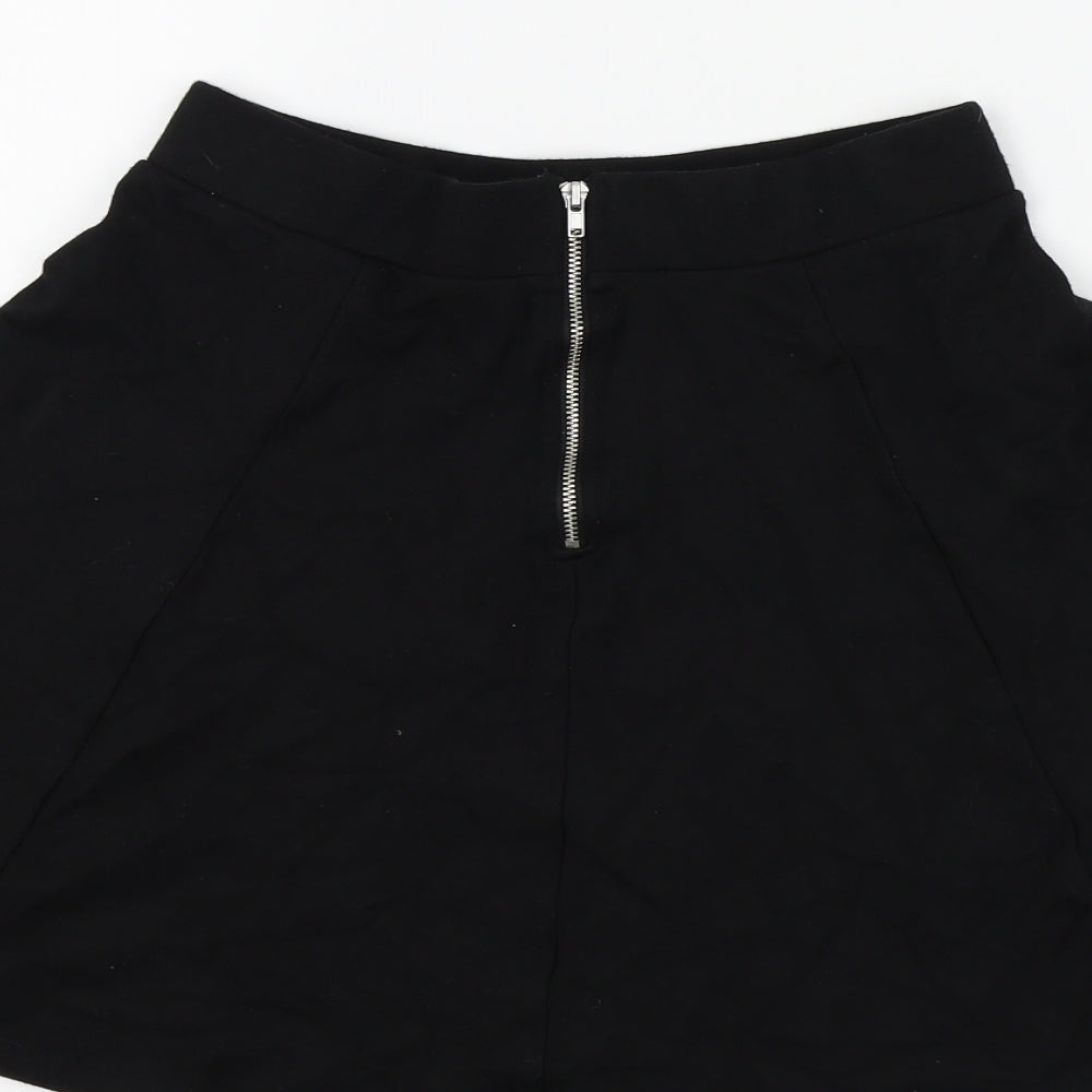 H&M Girls Black Colourblock  Flare Skirt Size S