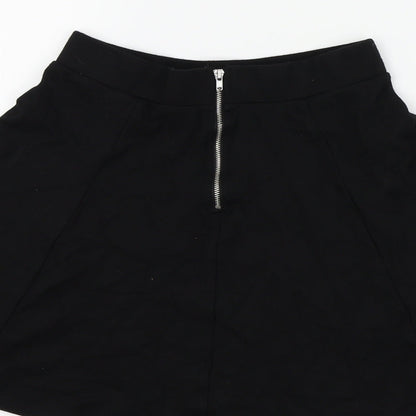 H&M Girls Black Colourblock  Flare Skirt Size S