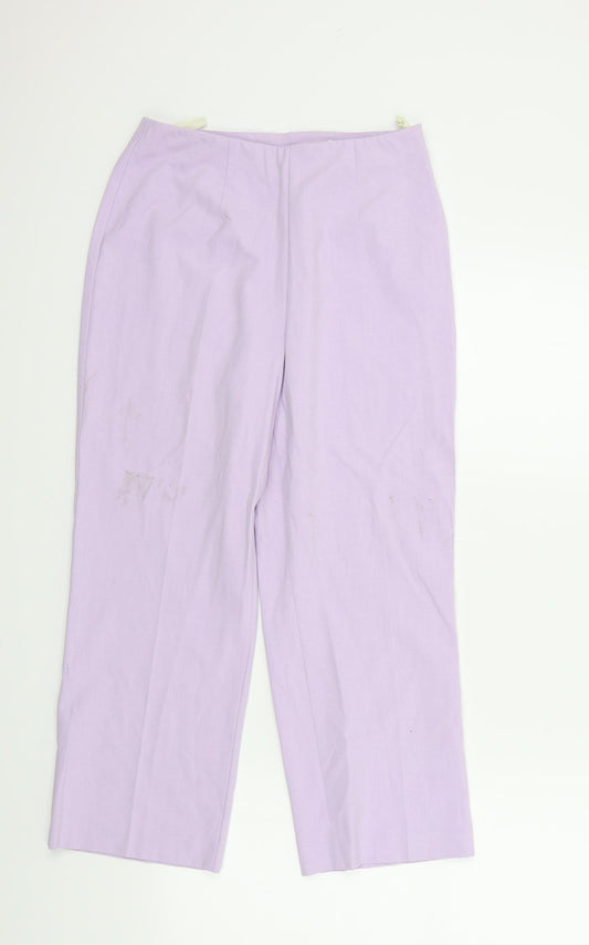 M&S Womens Purple   Trousers  Size 10 L23 in