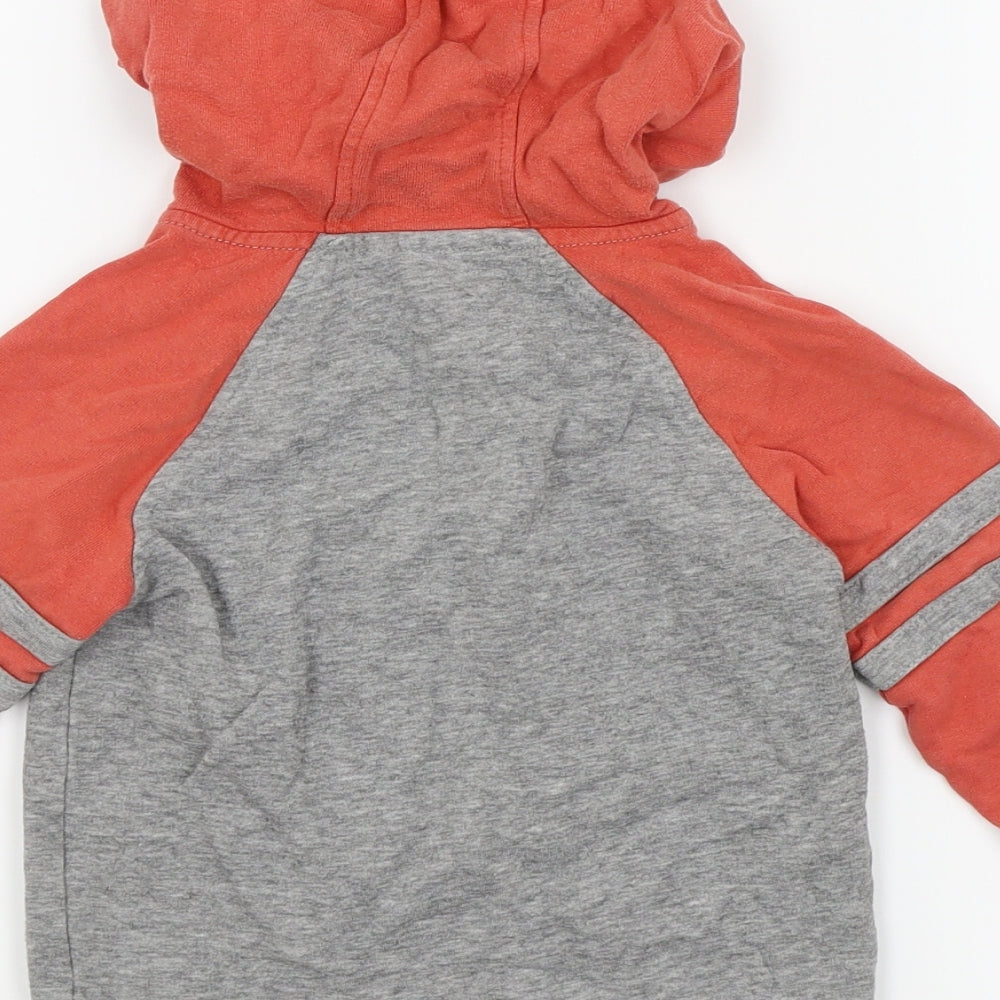 George Boys Grey Colourblock  Full Zip Jumper Size 2-3 Years
