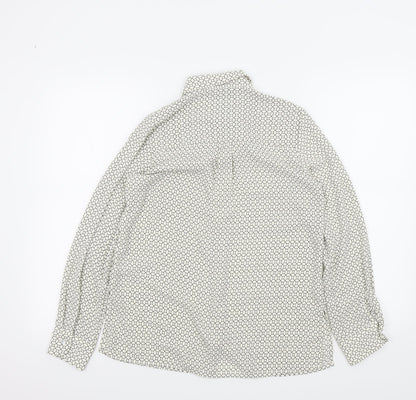 Womens UK Size 6 New Look White Basic Button-Up