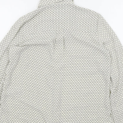 Womens UK Size 6 New Look White Basic Button-Up